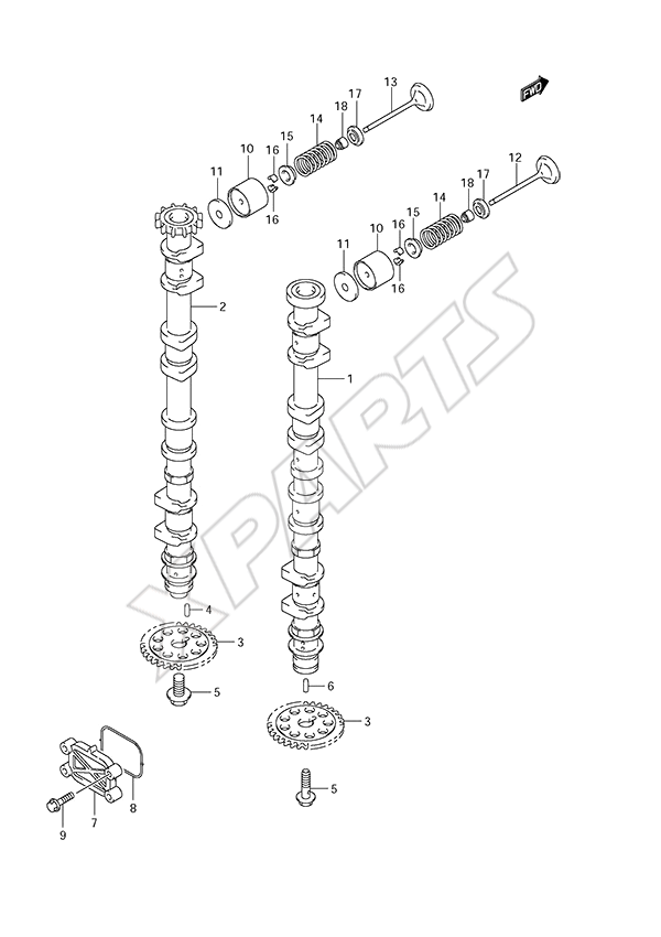  Camshaft til Suzuki motor